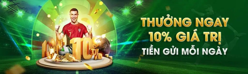 Thưởng 10% tiền nạp