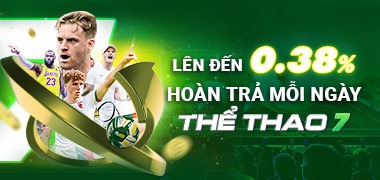 Hoàn Trả Thể Thao 7 Lên Đến 0.38% Mỗi Ngày Tại FB88