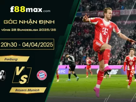 Soi kèo trận Freiburg vs Bayern Munich lúc 20h30 ngày 04/04.