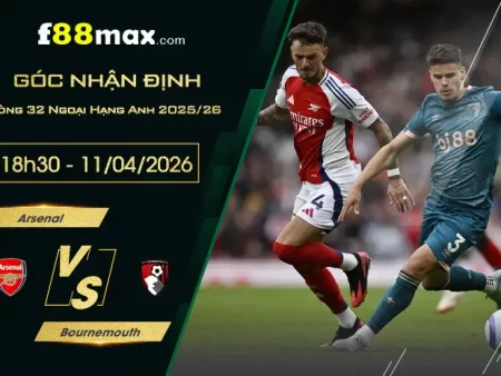 Soi kèo trận Arsenal vs Bournemouth lúc 18h30 ngày 11/04.